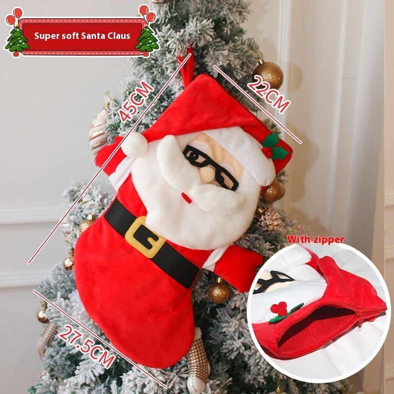 HKM-366803 Christmas Stockings Set in Large, Medium, and Small Sizes for Festive Decor