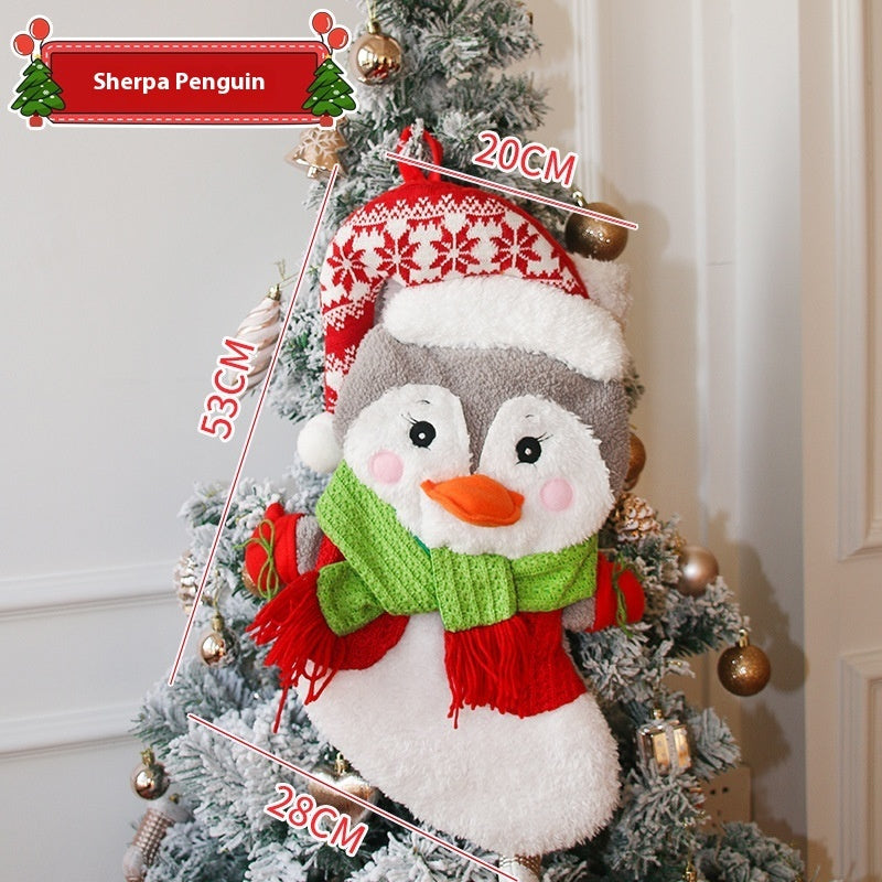 HKM-366803 Christmas Stockings Set in Large, Medium, and Small Sizes for Festive Decor