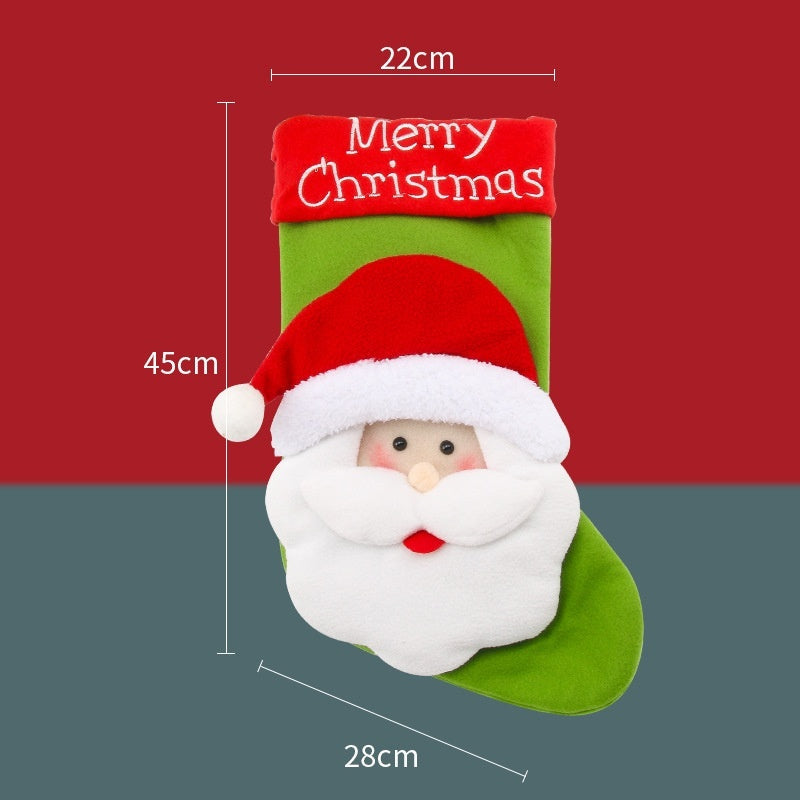 HKM-366803 Christmas Stockings Set in Large, Medium, and Small Sizes for Festive Decor