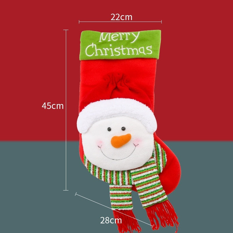 HKM-366803 Christmas Stockings Set in Large, Medium, and Small Sizes for Festive Decor