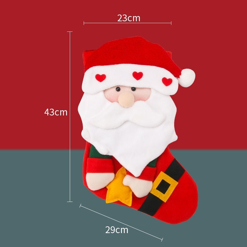 HKM-366803 Christmas Stockings Set in Large, Medium, and Small Sizes for Festive Decor