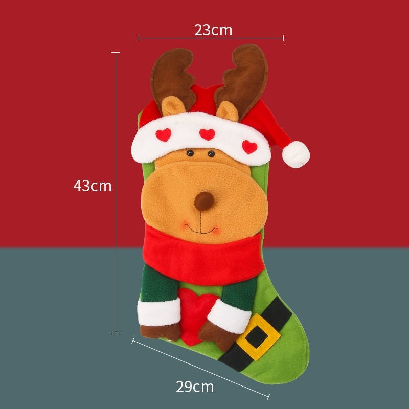 HKM-366803 Christmas Stockings Set in Large, Medium, and Small Sizes for Festive Decor