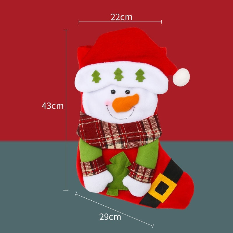 HKM-366803 Christmas Stockings Set in Large, Medium, and Small Sizes for Festive Decor