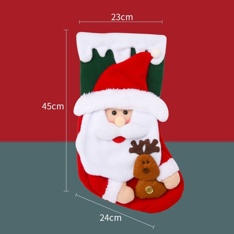 HKM-366803 Christmas Stockings Set in Large, Medium, and Small Sizes for Festive Decor
