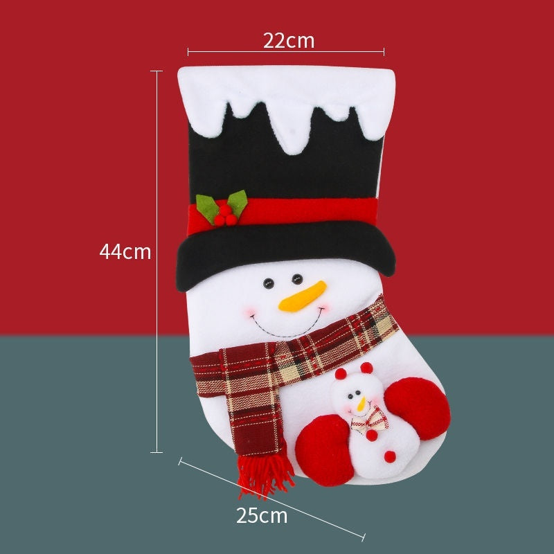 HKM-366803 Christmas Stockings Set in Large, Medium, and Small Sizes for Festive Decor