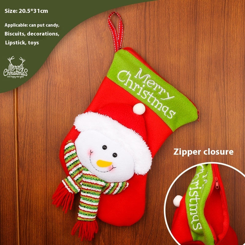 HKM-366803 Christmas Stockings Set in Large, Medium, and Small Sizes for Festive Decor