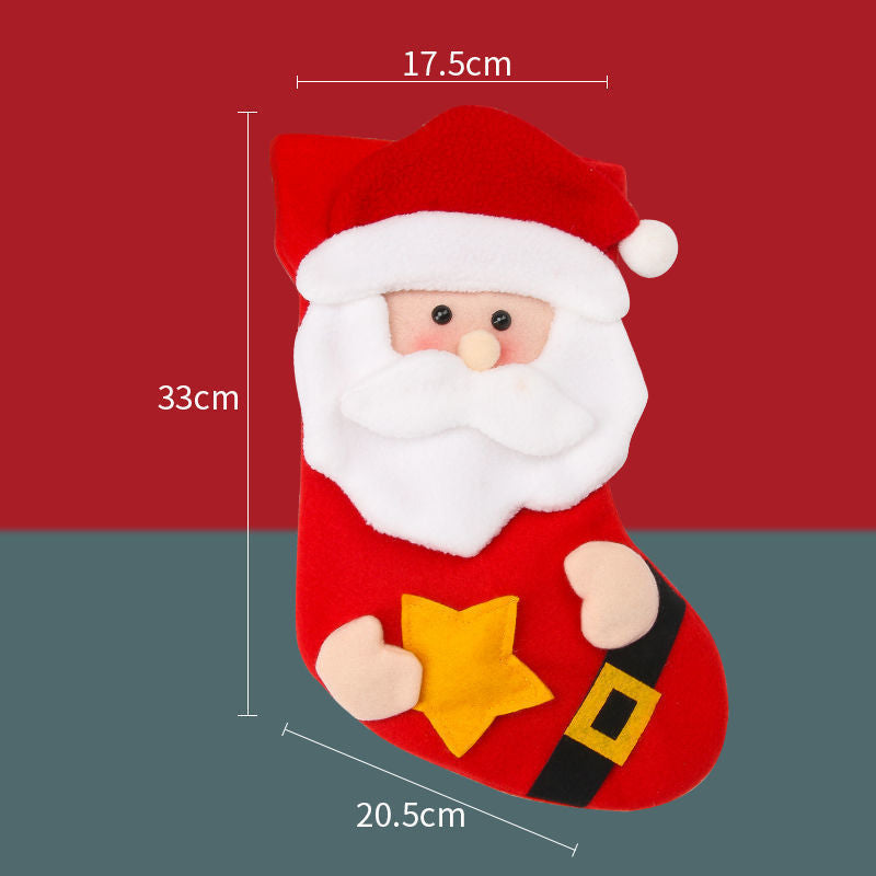 HKM-366803 Christmas Stockings Set in Large, Medium, and Small Sizes for Festive Decor