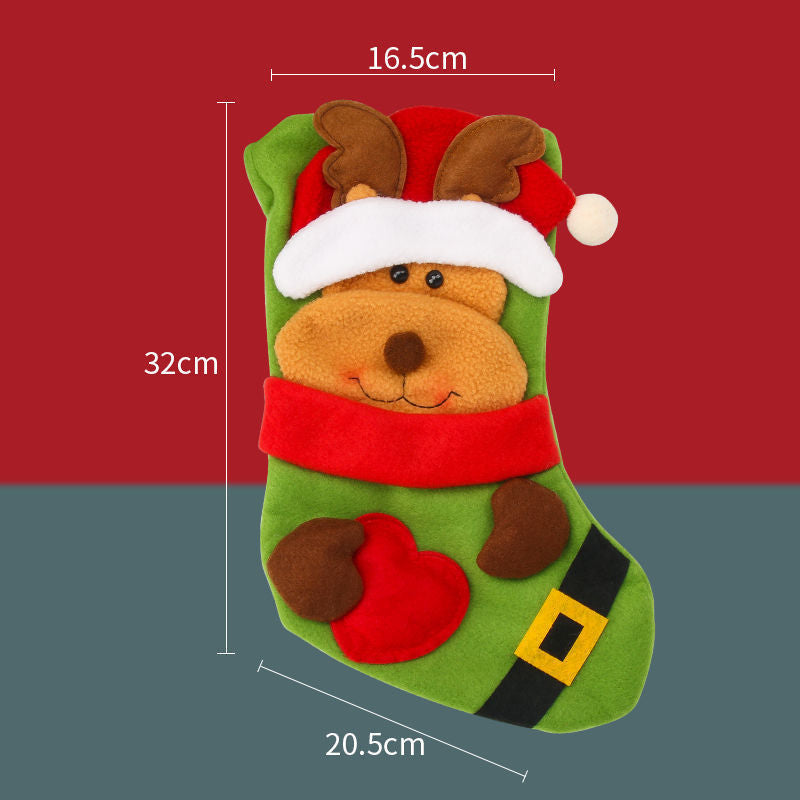 HKM-366803 Christmas Stockings Set in Large, Medium, and Small Sizes for Festive Decor