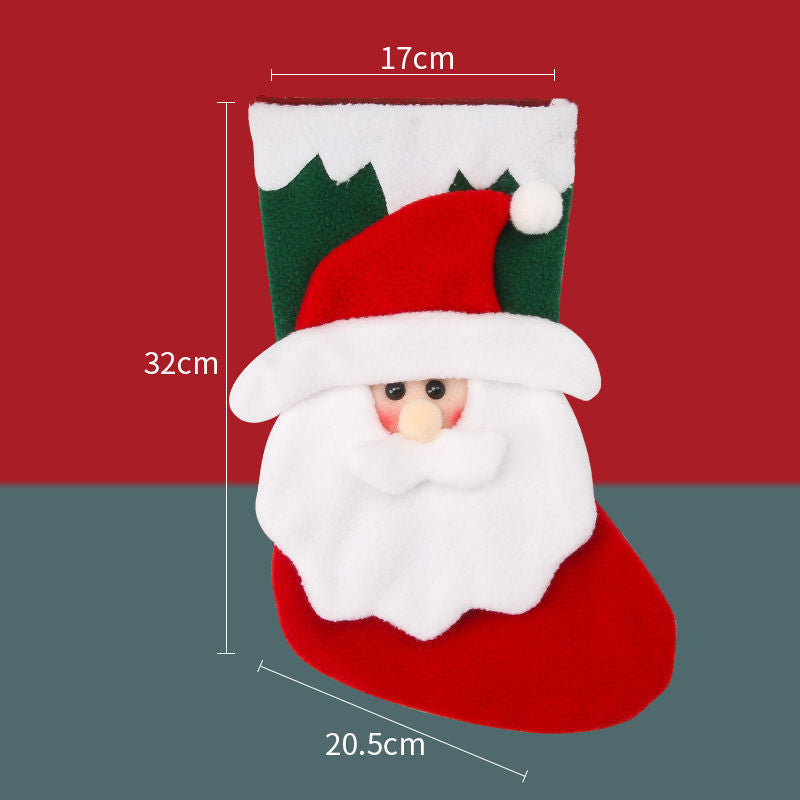 HKM-366803 Christmas Stockings Set in Large, Medium, and Small Sizes for Festive Decor