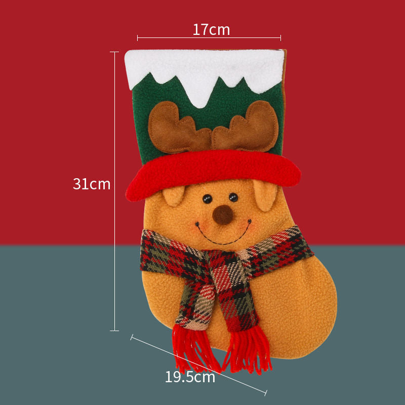 HKM-366803 Christmas Stockings Set in Large, Medium, and Small Sizes for Festive Decor