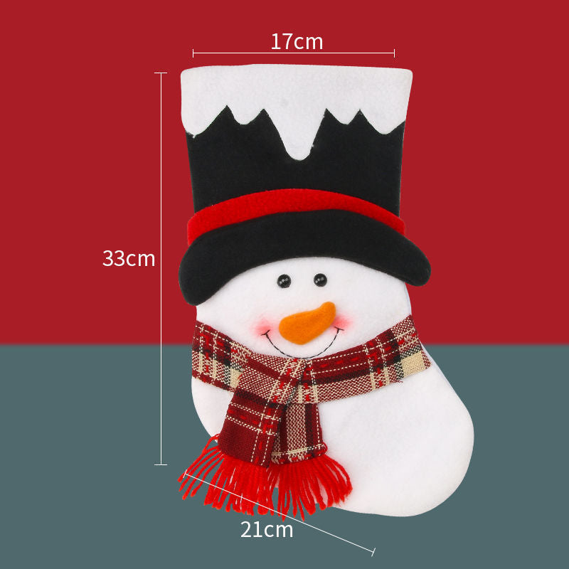 HKM-366803 Christmas Stockings Set in Large, Medium, and Small Sizes for Festive Decor