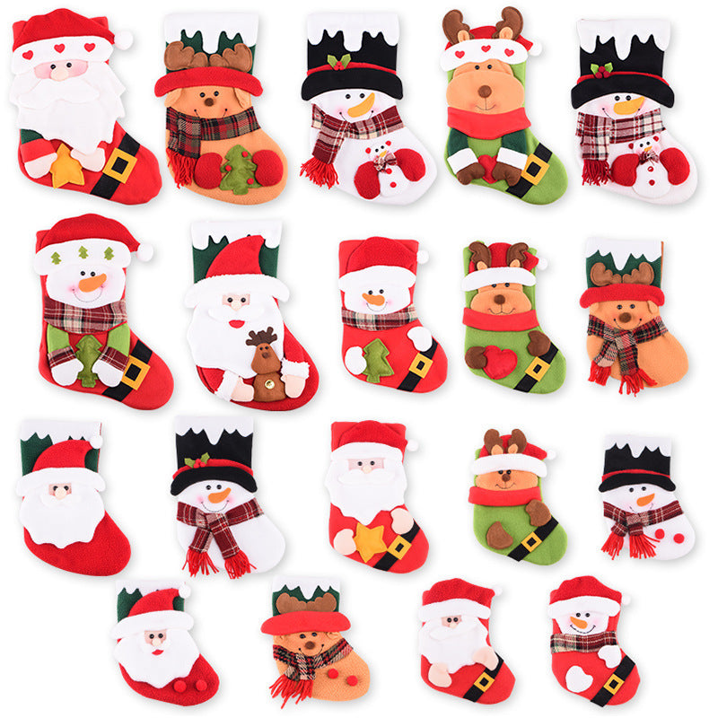 HKM-366803 Christmas Stockings Set in Large, Medium, and Small Sizes for Festive Decor