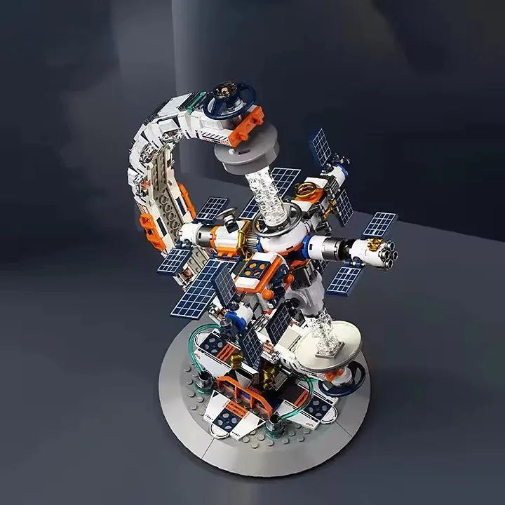 Transparent Space-Themed Globe Building Block Set for Kids, 50 Pieces, Creative DIY Construction Toy