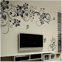 HKM-366931 Floral PVC Wall Sticker Mural Decal - 50x70cm OPP Packaging