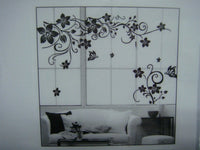 HKM-366931 Floral PVC Wall Sticker Mural Decal - 50x70cm OPP Packaging