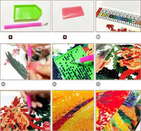 HKM-366995 Rain Girl Decorative Art - Resin Drill Artwork, Multiple Sizes Available