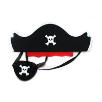 HKM-367123 Caribbean Pirate Hat and Eye Mask Set for Halloween Costumes