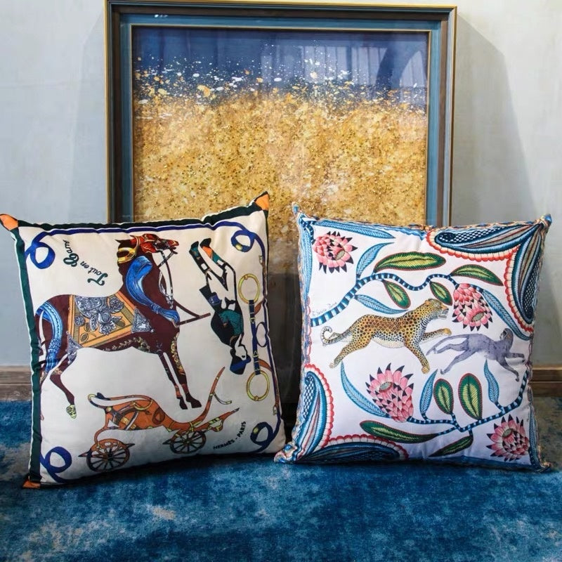 HKM-367123 French Style Velvet Cushion Cover - Cotton Material, 48x48 cm, Soft and Stylish