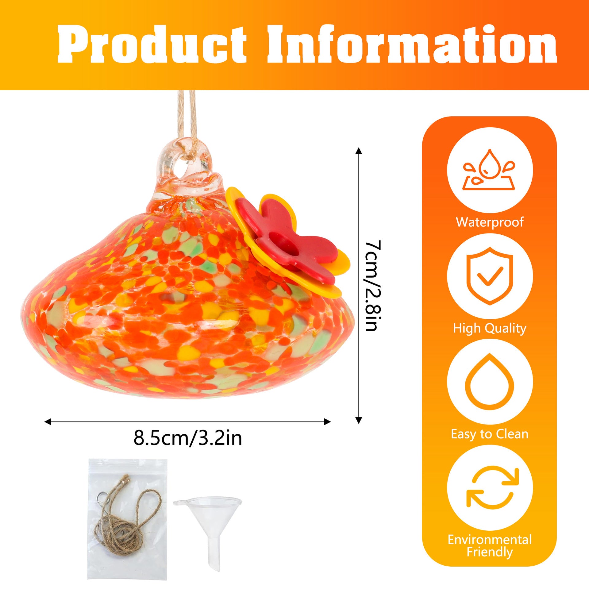 HKM-367251 Elegant Glass Bird Feeder for Outdoor Courtyards - Multiple Styles Available