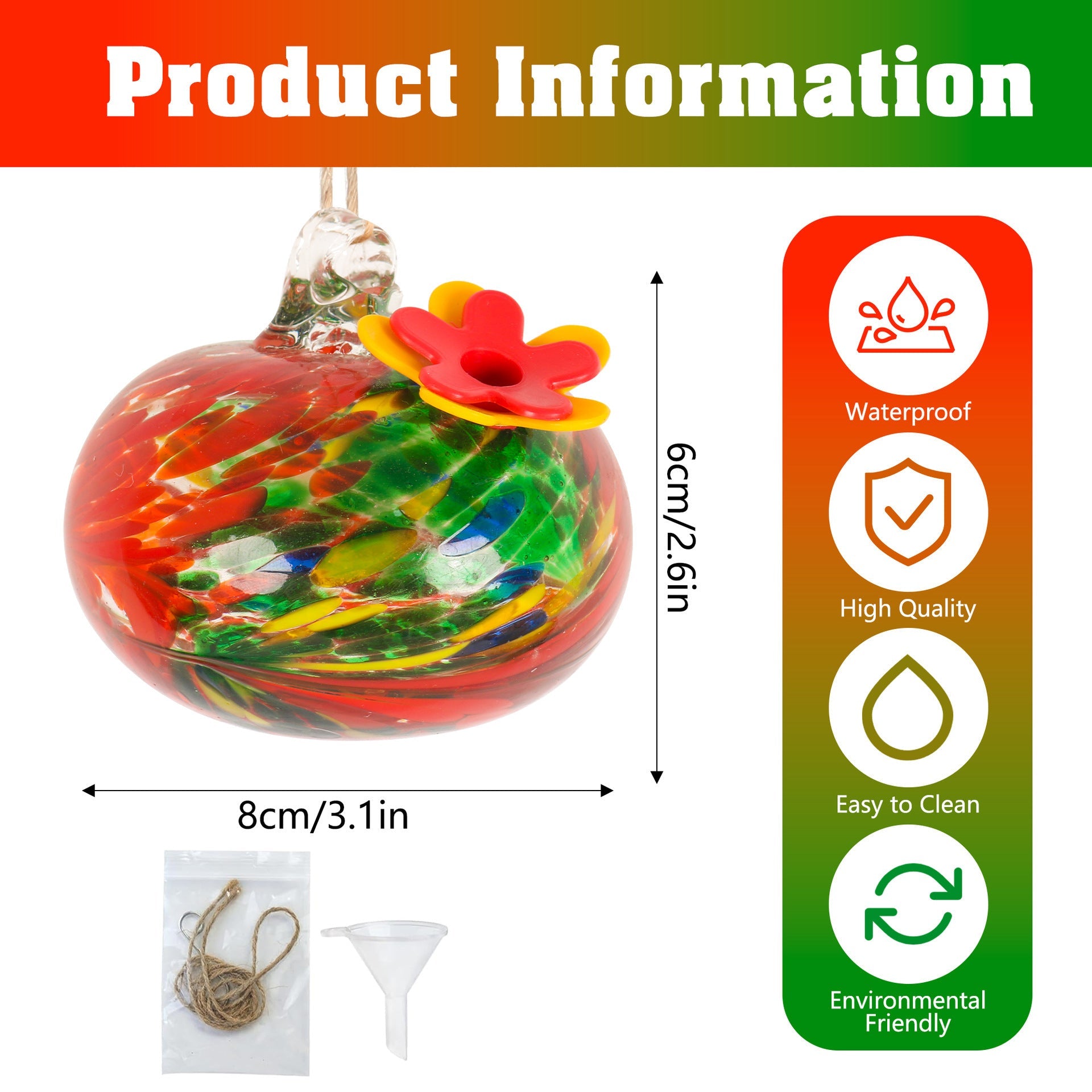 HKM-367251 Elegant Glass Bird Feeder for Outdoor Courtyards - Multiple Styles Available