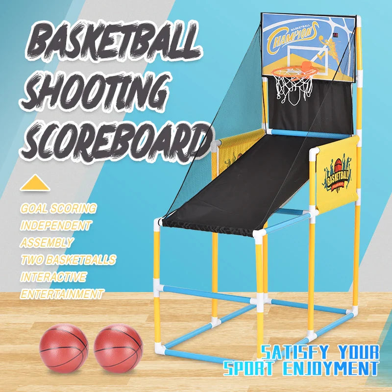 HKM-367251 Indoor Basketball Shooting Stand with Electronic Scoreboard for Kids Ages 3+