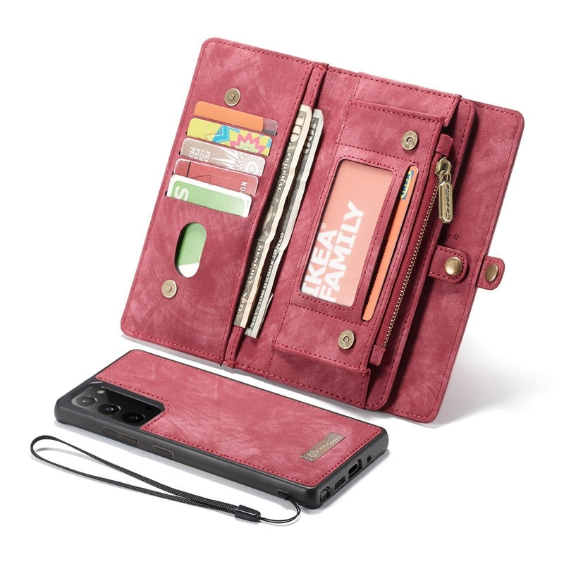 HKM-367251 Samsung Flip Leather Phone Case - Waterproof, Drop Resistant, Simple Solid Color Design