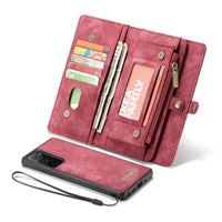 HKM-367251 Samsung Flip Leather Phone Case - Waterproof, Drop Resistant, Simple Solid Color Design