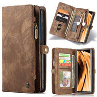 HKM-367251 Samsung Flip Leather Phone Case - Waterproof, Drop Resistant, Simple Solid Color Design