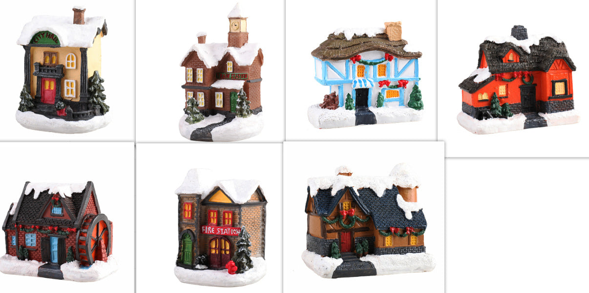 HKM-367443 Christmas Miniature House Landscape Resin Decoration - 2021 Variety Options Available