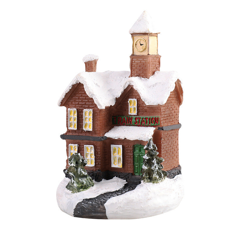 HKM-367443 Christmas Miniature House Landscape Resin Decoration - 2021 Variety Options Available