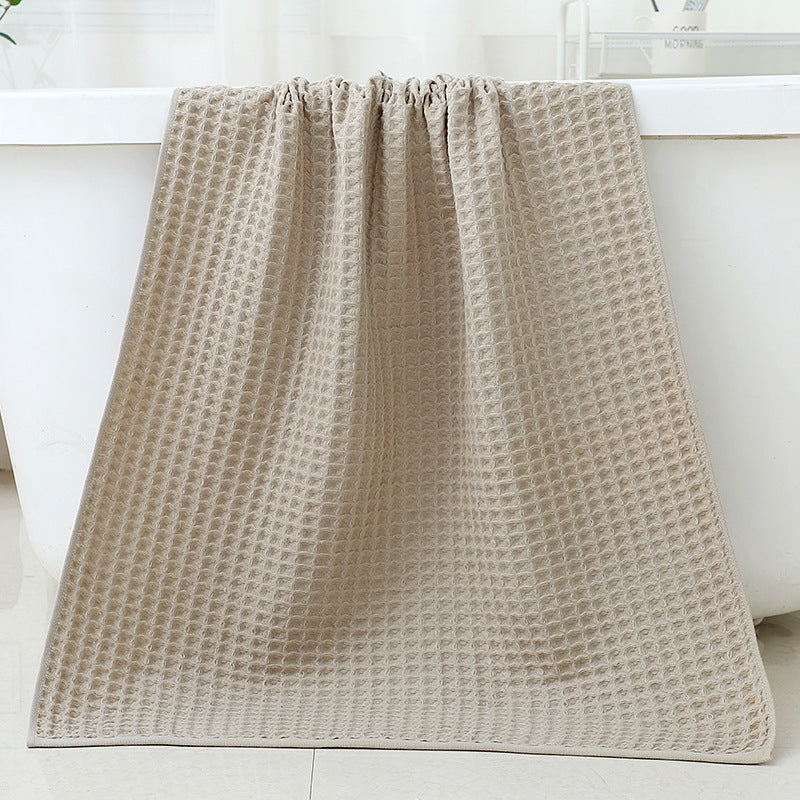 HKM-367571 Quick-Drying Plus Thick Cotton Bath Towel & Wipe - Absorbent Unisex Design, 35x35cm & 70x140cm Sizes