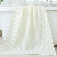 HKM-367571 Quick-Drying Plus Thick Cotton Bath Towel & Wipe - Absorbent Unisex Design, 35x35cm & 70x140cm Sizes