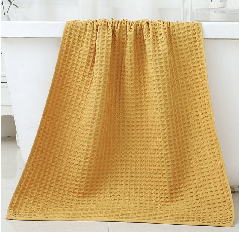 HKM-367571 Quick-Drying Plus Thick Cotton Bath Towel & Wipe - Absorbent Unisex Design, 35x35cm & 70x140cm Sizes