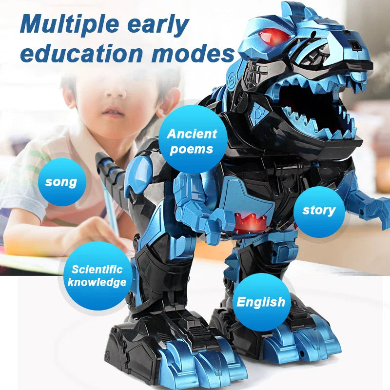 HKM-367571 RC Interactive Deformation Robot Dinosaur with Remote Control, Educational Light & Sound Features for Ages 8+