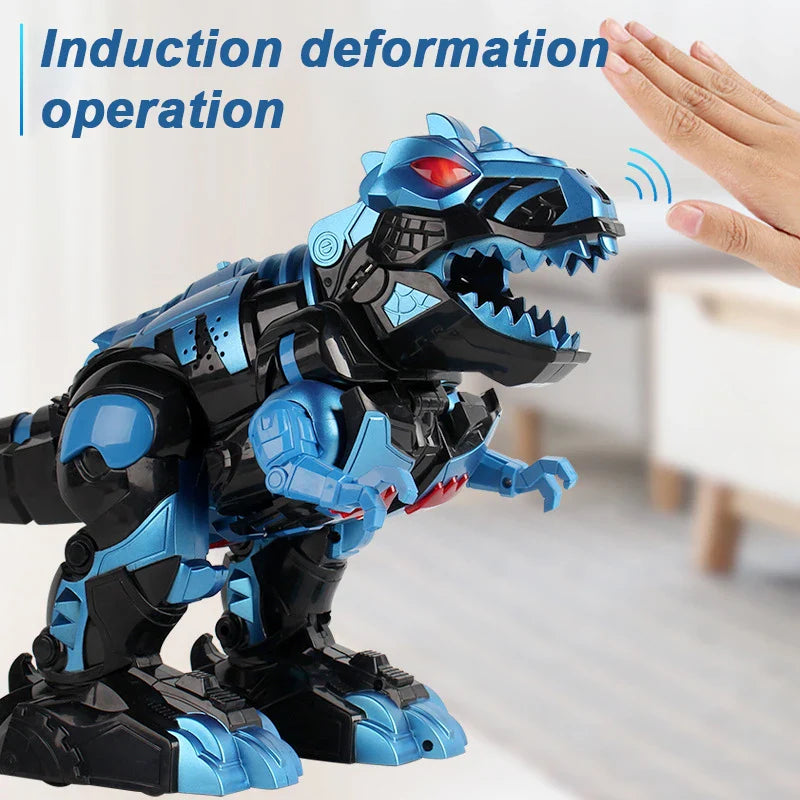 HKM-367571 RC Interactive Deformation Robot Dinosaur with Remote Control, Educational Light & Sound Features for Ages 8+