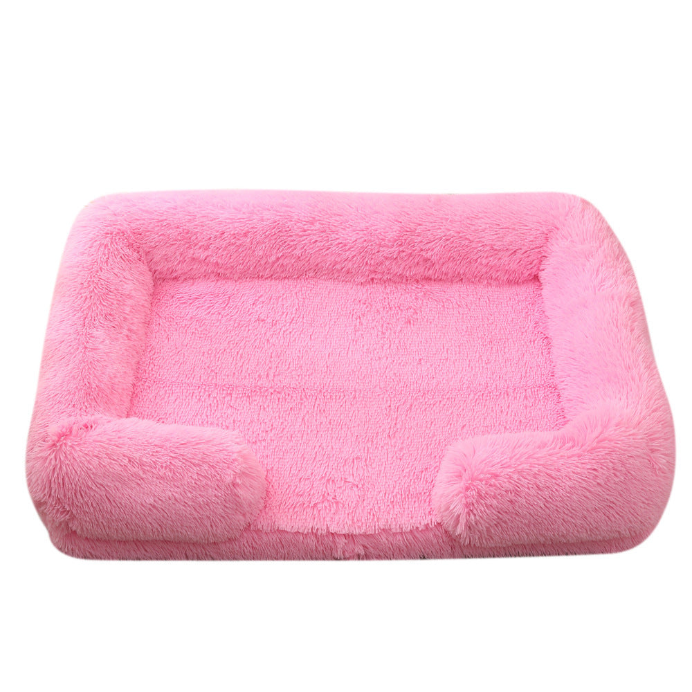 HKM-367699 Plush Round Pet Bed Dog Bed Winter