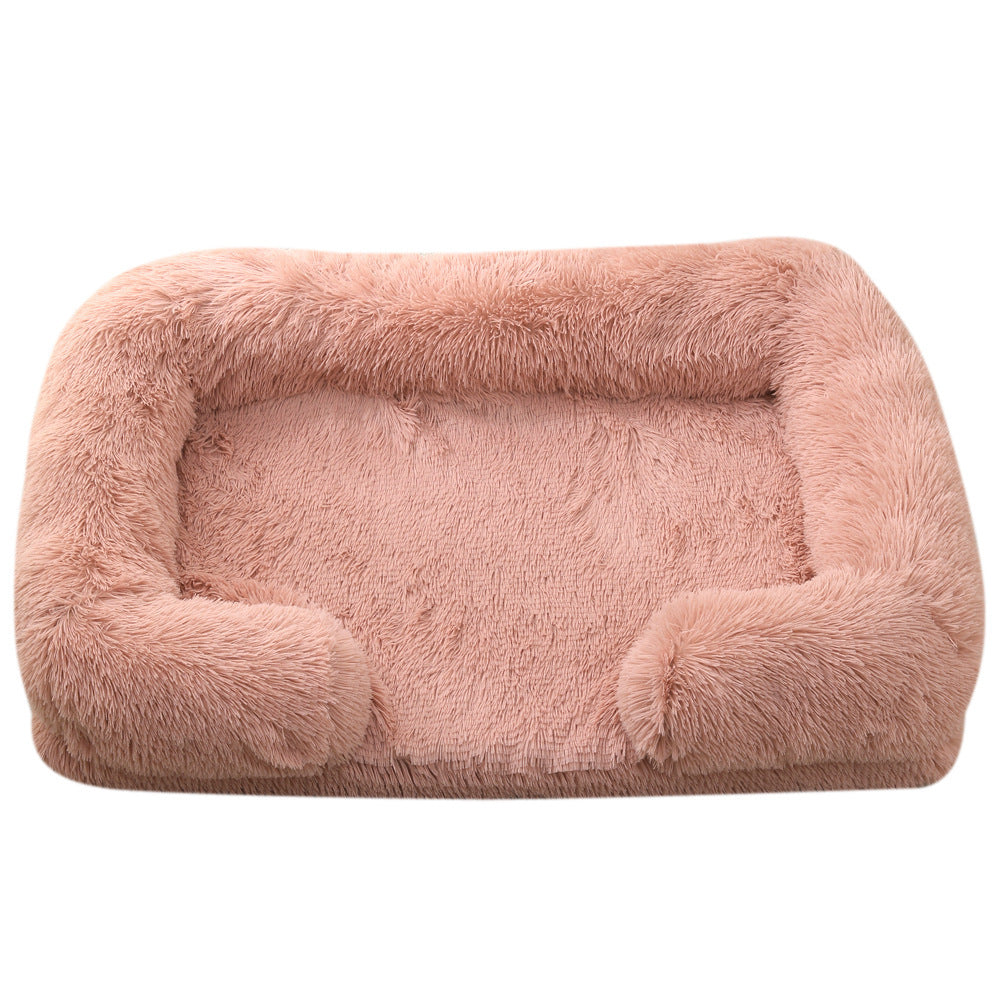 HKM-367699 Plush Round Pet Bed Dog Bed Winter