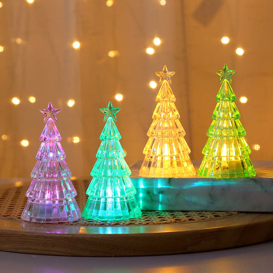 HKM-367763 Crystal Night Lamp Christmas Tree Decoration in Various Colors