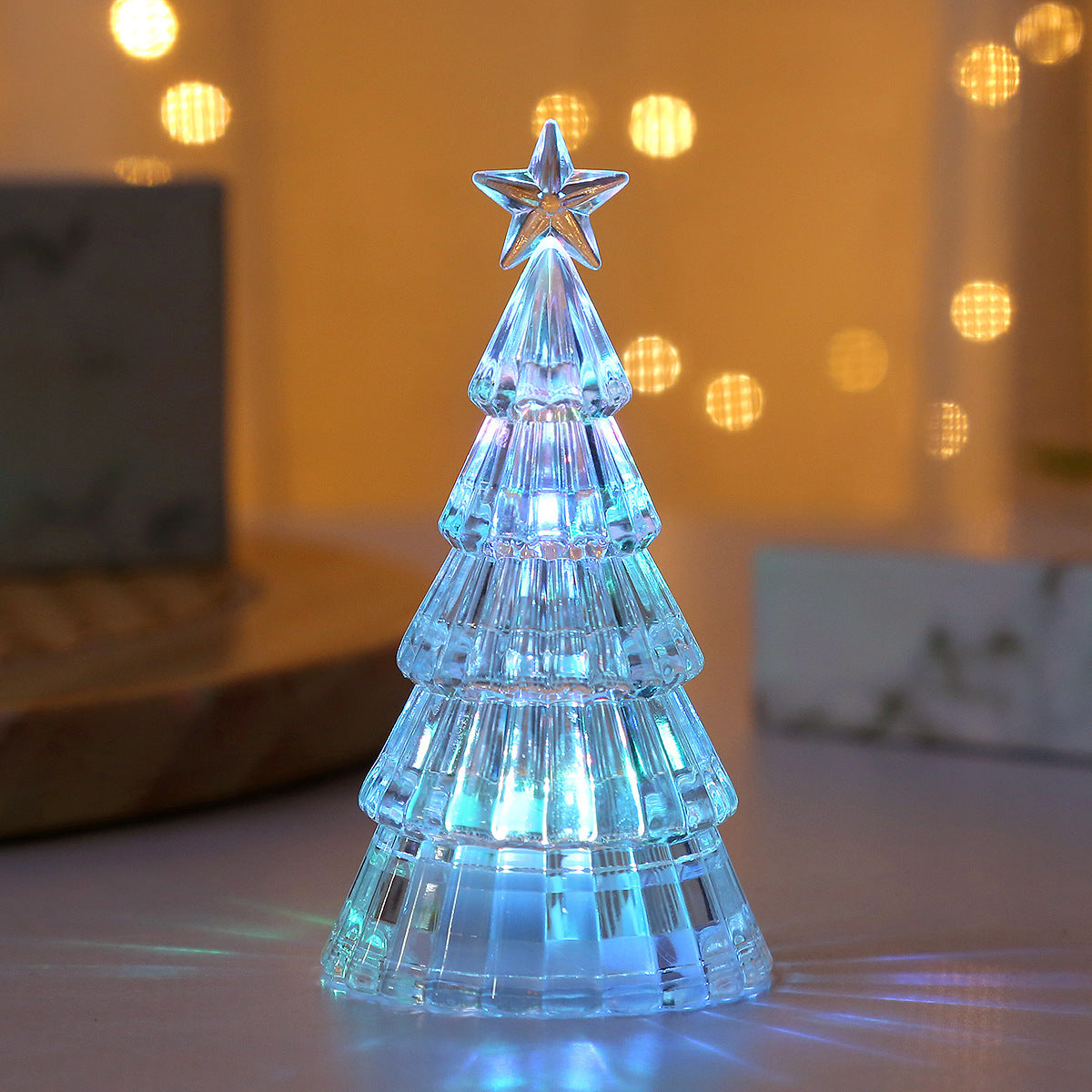 HKM-367763 Crystal Night Lamp Christmas Tree Decoration in Various Colors