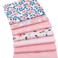 HKM-367827 Cotton Twill Printed Fabric Set for DIY Crafting and Patchwork Projects