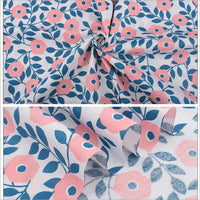 HKM-367827 Cotton Twill Printed Fabric Set for DIY Crafting and Patchwork Projects