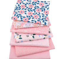 HKM-367827 Cotton Twill Printed Fabric Set for DIY Crafting and Patchwork Projects