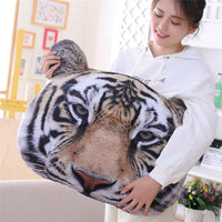 HKM-367827 Plush Tiger Headrest Pillow with Soft Short Plush Filling