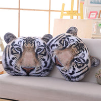 HKM-367827 Plush Tiger Headrest Pillow with Soft Short Plush Filling