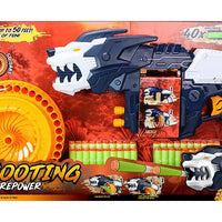 HKM-367955 Dinosaur-Themed Soft Bullet Foam Blasters Set with 120 Foam Bullets for Ages 2 and Up