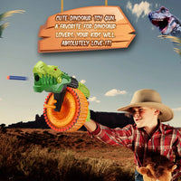 HKM-367955 Dinosaur-Themed Soft Bullet Foam Blasters Set with 120 Foam Bullets for Ages 2 and Up