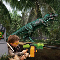 HKM-367955 Dinosaur-Themed Soft Bullet Foam Blasters Set with 120 Foam Bullets for Ages 2 and Up