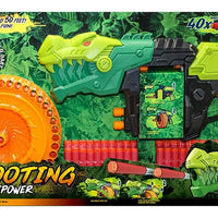HKM-367955 Dinosaur-Themed Soft Bullet Foam Blasters Set with 120 Foam Bullets for Ages 2 and Up