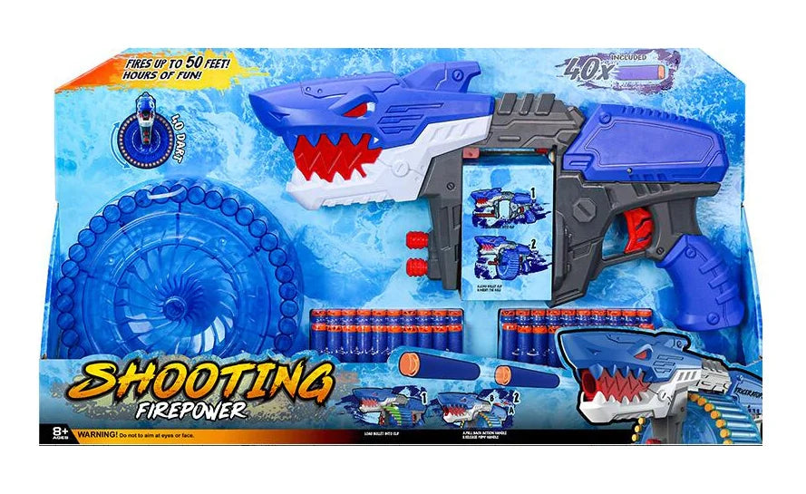 HKM-367955 Dinosaur-Themed Soft Bullet Foam Blasters Set with 120 Foam Bullets for Ages 2 and Up