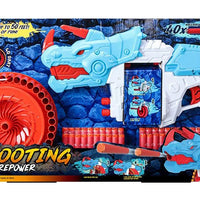HKM-367955 Dinosaur-Themed Soft Bullet Foam Blasters Set with 120 Foam Bullets for Ages 2 and Up